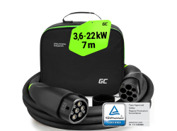 Green Cell Snap Tipo 2 Cavo EV 22 kW 7 m per Tesla Model 3 S X Y, VW ID.3, ID.4, Ford Mach-E, Kia EV6, e-208, Fiat 500e - OUTLET