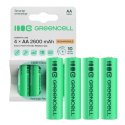 4x Batterie Ricaricabili AA R6 2600mAh Ni-MH Pile Green Cell