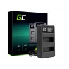 Caricatore AHBBP-401 Green Cell ® per GoPro HERO 4 CHDBX CHDBY CHDHX CHDHY Black White Silver Edition (4.2v 2.5w 0.6A)