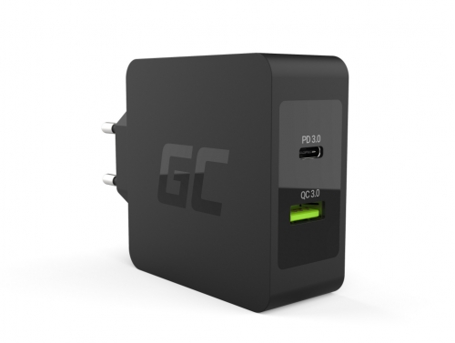 Caricabatterie Green Cell USB-C 30W PD con USB QC3.0 Apple MacBook 12, iPad Pro 2020, Lenovo Yoga Tab 3 Plus