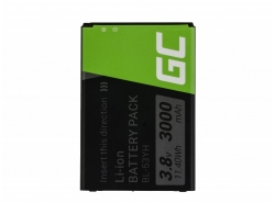 Batteria Green Cell BL-53YH EAC62378905 compatibile per telefono LG G3 D690N D830 D850 D851 D855 D857 LS990 Optimus 3.8V 3000mAh