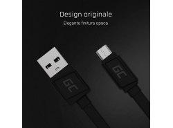 Cavo GCmatte Micro USB Piatto 25 cm con supporto di caricamento veloce