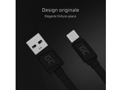 Cavo GCmatte USB-C Piatto 25 cm con supporto di caricamento veloce