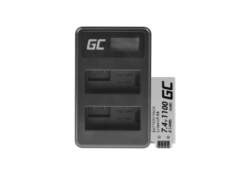 Green Cell ® Batteria LP-E8 e Caricabatterie LC-E6 per Canon PowerShot G15 G16 G1X G3X SX40 HS SX40HS SX50 HS 7.4V 800mAh