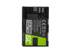 Green Cell ® Batteria LP-E6 per Canon EOS 70D, 5D Mark II/ III, 80D, 7D Mark II, 60D, 6D, 7D 7.4V 1600mAh