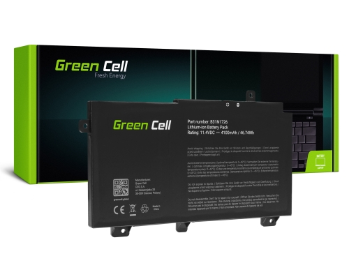 Green Cell Batteria B31N1726 per Asus TUF Gaming FX504 FX504G FX505 FX505D FX505G A15 FA506 A17 FA706