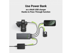 Power Bank Green Cell GC PowerPlay Ultra 26800mAh 128W 4-port with the ability to charge ultrabook, tablet and two smartphones