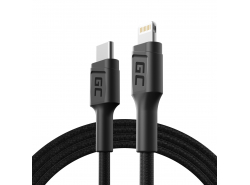 Cavo USB-C Power Stream per GC Green Cell - Lightning 100 cm per iPhone, iPad, iPod, Power Delivery (certificato Apple MFi)