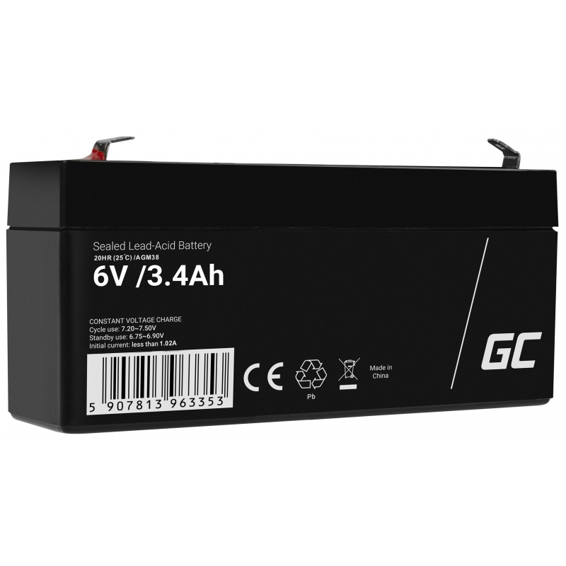 AGM GreenCell®  Batteria AGM 6V 5Ah accumulatore VRLA  giocattoli auto allarme 