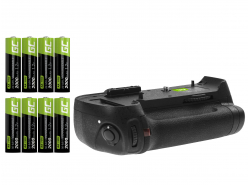 Impugnatura Green Cell MB-D12H + 8x batterie AA ricaricabili R6 2600mAh per la fotocamera Nikon D800 D800E D810 D810A
