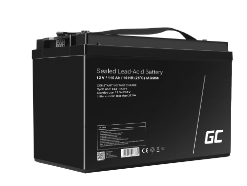 GreenCell® Batteria AGM 12V 110Ah accumulatore sigillata fotovoltaico Barca sedia a rotelle Solari Camper