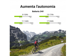 Accumulatore Batteria Green Cell Silverfish 24V 11.6Ah 278Wh per Bici Elettrica E-Bike Pedelec