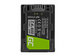 Green Cell ® Batteria NP-FH50 per Sony DCR-HC45, DCR-SR300E, DCR-SR70, DCR-SX50E 7.4V 650mAh