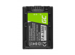 Batteria Green Cell ® NP-FV70 per fotocamera Sony FDR-AX53 HDR CX115E CX190 CX190E CX210 CX210E CX280 CX280E CX625, 7.4V 3300mAh