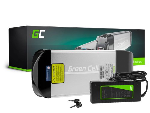 Green Cell Batteria per Bicicletta Elettrica 36V 15Ah 540Wh Rear Rack Ebike 2 Pin per Prophete, Mifa, Curtis con Caricabatterie