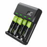 Set caricabatterie Green Cell GC VitalCharger e batterie NiMH 2x AA 2000mAh 2x AAA 800mAh