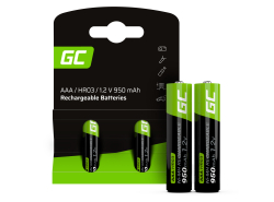 2x Batterie Ricaricabili AAA R3 950mAh Ni-MH Pile Green Cell
