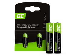 2x AAA batterie ricaricabili HR03 800mAh Green Cell