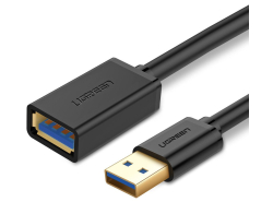 Estensore di cavo USB UGREEN, USB-A 3.0 (femmina) - USB-A 3.0 (maschio), 3m, colore nero