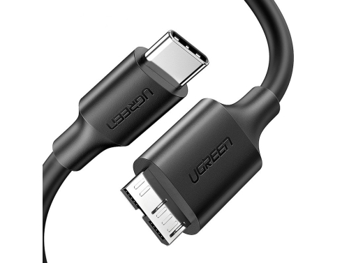 Cavo Micro-B USB - USB-C UGREEN da 1m, nero, Rapido trasferimento dati, Per fotocamere, dischi, videocamere, smartphone