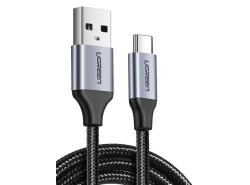 Cavo USB per USB-C UGREEN da 300 cm, Ricarica rapida Quick Charge 3.0, Elevata resistenza, Nero-argento