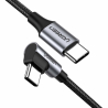 Cavo da USB-C a USB-C, angolato UGREEN US255,3A, 60W, 0,5m (nero)
