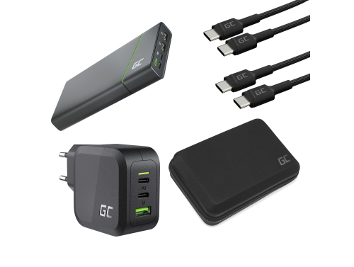 Set con powerbank e caricabatterie per una ricarica ultraveloce di più dispositivi contemporaneamente