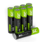 8x Batterie Ricaricabili AAA R3 800mAh Ni-MH Pile Green Cell