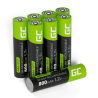 8x Batterie Ricaricabili AAA R3 800mAh Ni-MH Pile Green Cell