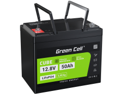 Green Cell® LiFePO4 Batteria 12.8V 50Ah 640Wh LFP Batteria al Litio 12V con BMS per Barca da Pesca Golf Cart Camper Van
