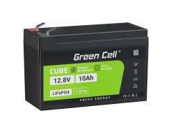 Green Cell® LiFePO4 batteria 12.8V 10Ah 128Wh LFP al litio 12V BMS per UPS Backup di emergenza Scooter Quad per bambini