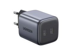 Caricabatterie da parete UGREEN CD294 2 x USB-C GaN 45W, Ricarica rapida QC 4.0, PD 3.0, Leggero e compatto, Elevata efficienza