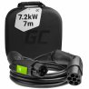 Green Cell Cavo Tipo 1 7.2kW 32A 7 Metri Monofasico per la ricarica EV Auto Elettriche e Ibride Plug-In PHEV - OUTLET