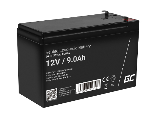 Green Cell® Batteria AGM 12V 9Ah accumulatore sigillata per UPS USV Batteria tampone Riserva la batteria - OUTLET
