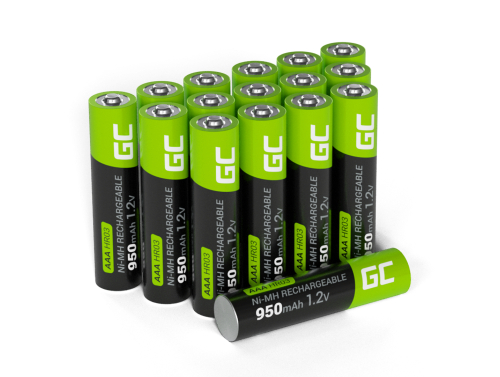 16x Batterie Ricaricabili AAA R3 950mAh Ni-MH Pile Green Cell