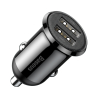 Caricabatterie per auto Baseus Grain Pro 24W, 2x USB, 4,8A, Nero, Ricarica rapida del telefono in viaggio