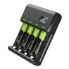 Caricabatterie per Ni-MH AA e AAA Green Cell GC VitalCharger + 4x Batterie Ricaricabili AAA R3 950mAh