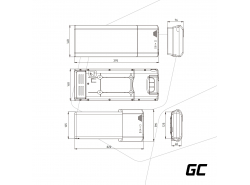 Green Cell® E-Bike Akku 36V 10.4Ah Li-Ion Rear Rack Batterie mit Ladegerät