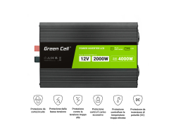 Green Cell® 500W/1000W Invertitore Onda Pura DC 12V AC 230V Convertitore di tensione