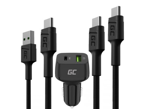 Kit di ricarica rapida per telefoni cellulari - Caricatore USB-C USB-A da 48W + 2 cavi USB-C da 30 cm