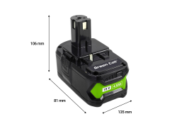 Batteria Green Cell per utensili elettrici Ryobi ONE+ 18V 4Ah Batteria di ricambio RB18L40