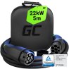GC Snap Tipo 2 Cavo EV 11kW / 22kW 5m per Tesla Model 3 S X Y, Fiat 500e, Peugeot e-208, Renault ZOE, Smart ForTwo, Kia EV6