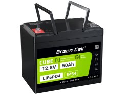 Green Cell CUBE LiFePO4 Batteria 50Ah 12.8V 640Wh LFP al litio 12V per Camper, Golf cart, Turbine eoliche, Sedia a rotelle