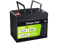 Green Cell CUBE LiFePO4 Batteria 80Ah 12.8V 1024Wh LFP al litio 12V per Camper, Attrezzature per la pulizia, Campeggio