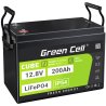 Green Cell CUBE LiFePO4 Batteria 200Ah 12.8V 2560Wh LFP al litio 12V per Camper, Pannelli Solari, Camioncino per alimenti