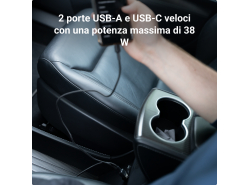 Green Cell Autoladegerät 38W GC PowerRide Nano38 mit USB-C USB-A Power Delivery und Ultra Charge Schnellladung