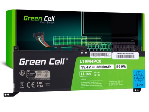 Batteria Green Cell L19M4PC0 per Lenovo Legion 5P-15IMH05 5P-15IMH05H 5-15IMH05 5-15IMH05H 5-15IMH05H 5-15ARH05 5-15ARH05H