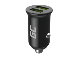 Green Cell Caricabatterie USB PowerRide Nano36, 2x USB-A, 36W con Ultra Charge a ricarica rapida + LED Cavo Lightning 120cm