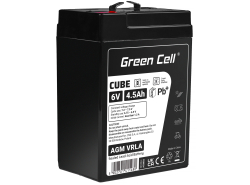 Green Cell CUBE AGM IP54 Batteria 6V 4.5Ah accumulatore sigillata giocattoli per bambini Installazioni di allarme