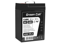 Green Cell CUBE AGM IP54 Batteria 6V 4Ah accumulatore sigillata giocattoli per bambini Installazioni di allarme